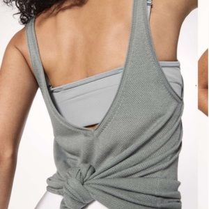 Lululemon X the Class by Taryn Toomey Heart Opener Knit Cami Misty Moss Top